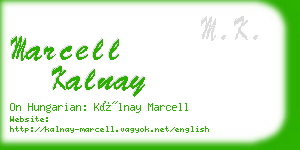 marcell kalnay business card
